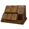 Étagère de rangement à épices en bois en 2 couleurs - Organisation élégante et fonctionnelle pour votre cuisine
