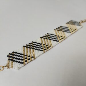 Bracelet Perlé Tissé Bohème Chic – Design Géométrique