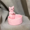 Porte-bougie en céramique – Design de chat, illuminez votre espace avec style