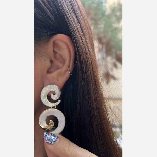 Boucles d’oreilles pendantes Minakari à pendentifs ronds évidés pour femmes