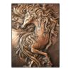 Art encadré en laiton gravé - Design de cheval