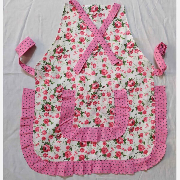 Tablier de Cuisine Fantaisie avec Motif Rose