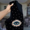 Gilet brodé fait main en perles pour femmes - avec design d'œil