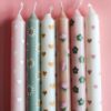 Handcrafted Natural Paraffin Pillar with Painted Candle Set of 2