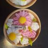 Bougies en pot en céramique artisanales – Motif floral