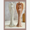 Bougie sculpture artisanale avec design d'anges, idéale pour offrir ou décorer (lot de 5 pièces)