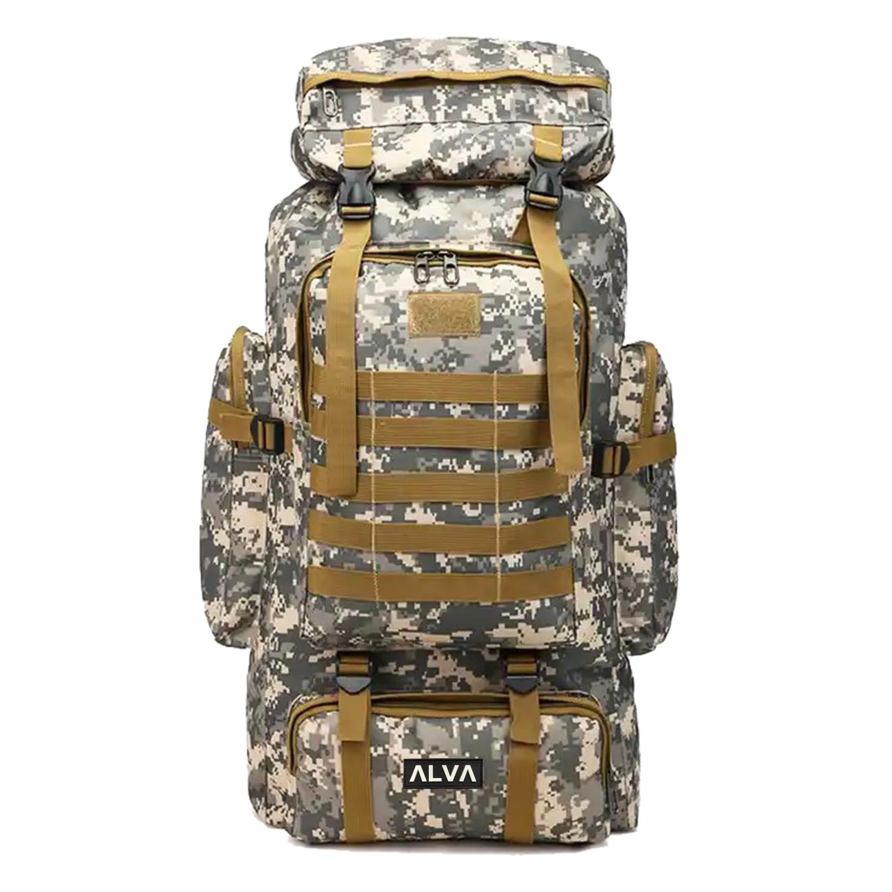 Sac à dos de randonnée – Design camouflage léger et résistant à l'eau, capacité de 80 litres