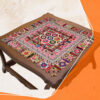 Nappe en velours persan ornée avec motif géométrique complexe