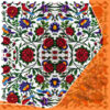 Nappe en velours floral rouge inspirée de la tradition persane – Luxueuse et douce