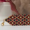 Bracelet Tissé Persan en Acier pour Femme – Motif Géométrique