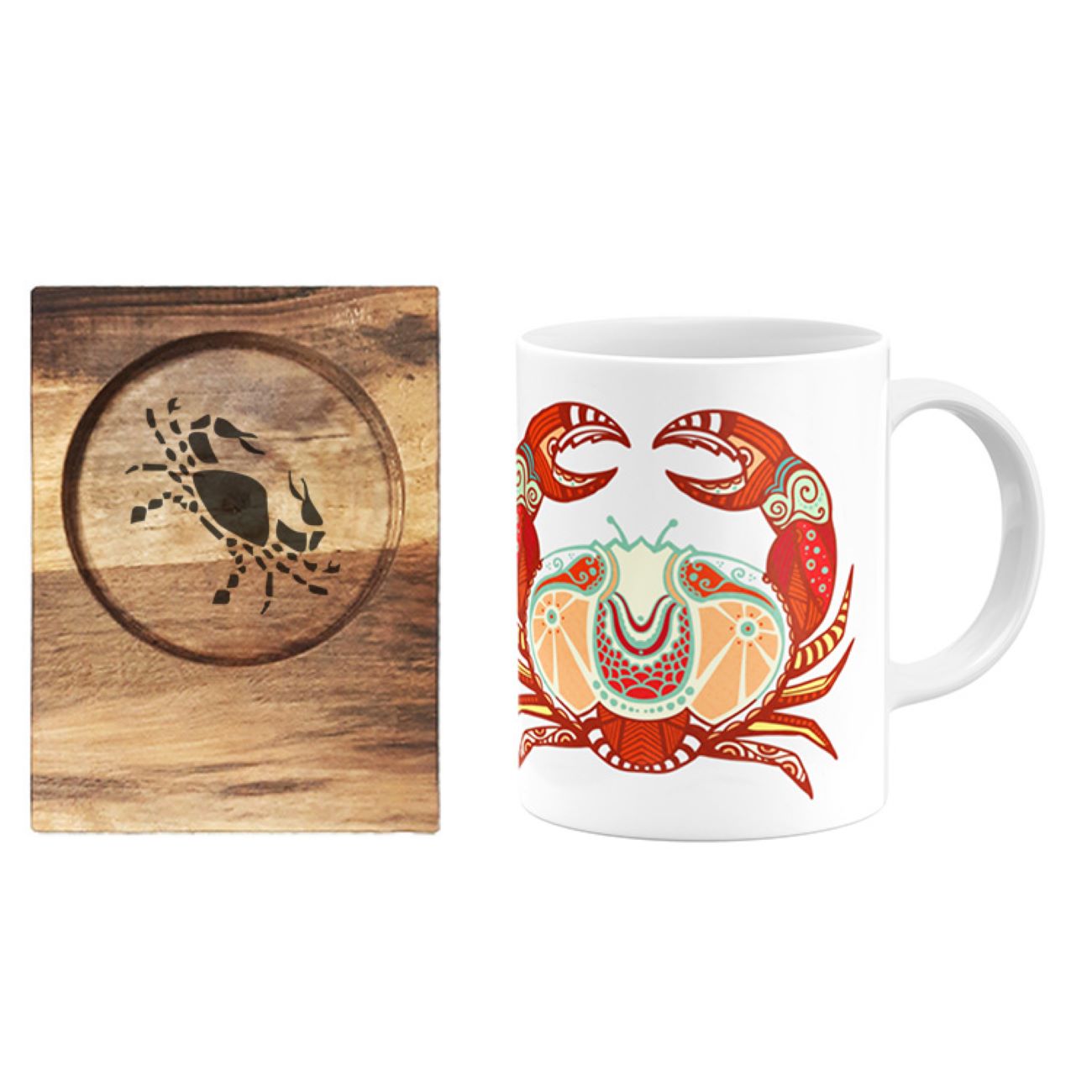 Mug du Zodiaque Persan - Symbole du Mois Tir (Cancer) avec Sous-Verre