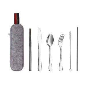 Ensemble de Vaisselle et Couverts Portable pour Camping – Portable, Durable et Parfait pour Tous les Voyages en Plein Air