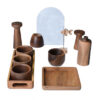 Ensemble Haft-Seen en bois avec sculptures élégantes (12 pièces)