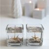 Bougie en pot en verre Brise Marine – Design artisanal, ensemble de 2