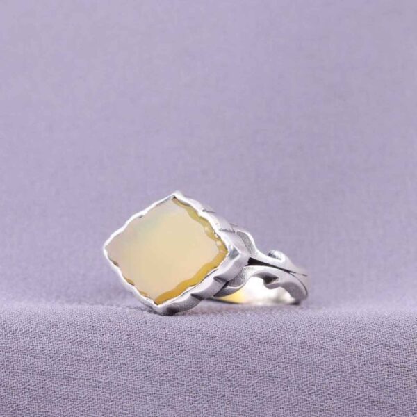 Bague en Agate avec bénédiction Sharaf al-Shams ancienne pour homme