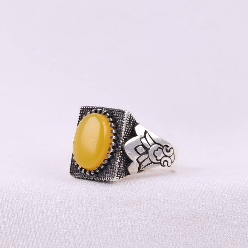 Grâce spirituelle – Bague en argent avec script Sharf al-Shams pour homme