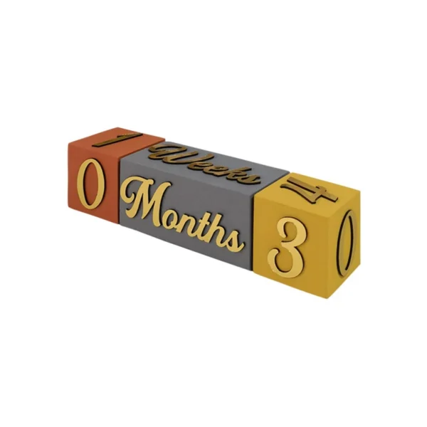 Calendrier de bureau en bois Cube – Accessoire de bureau écologique et esthétique