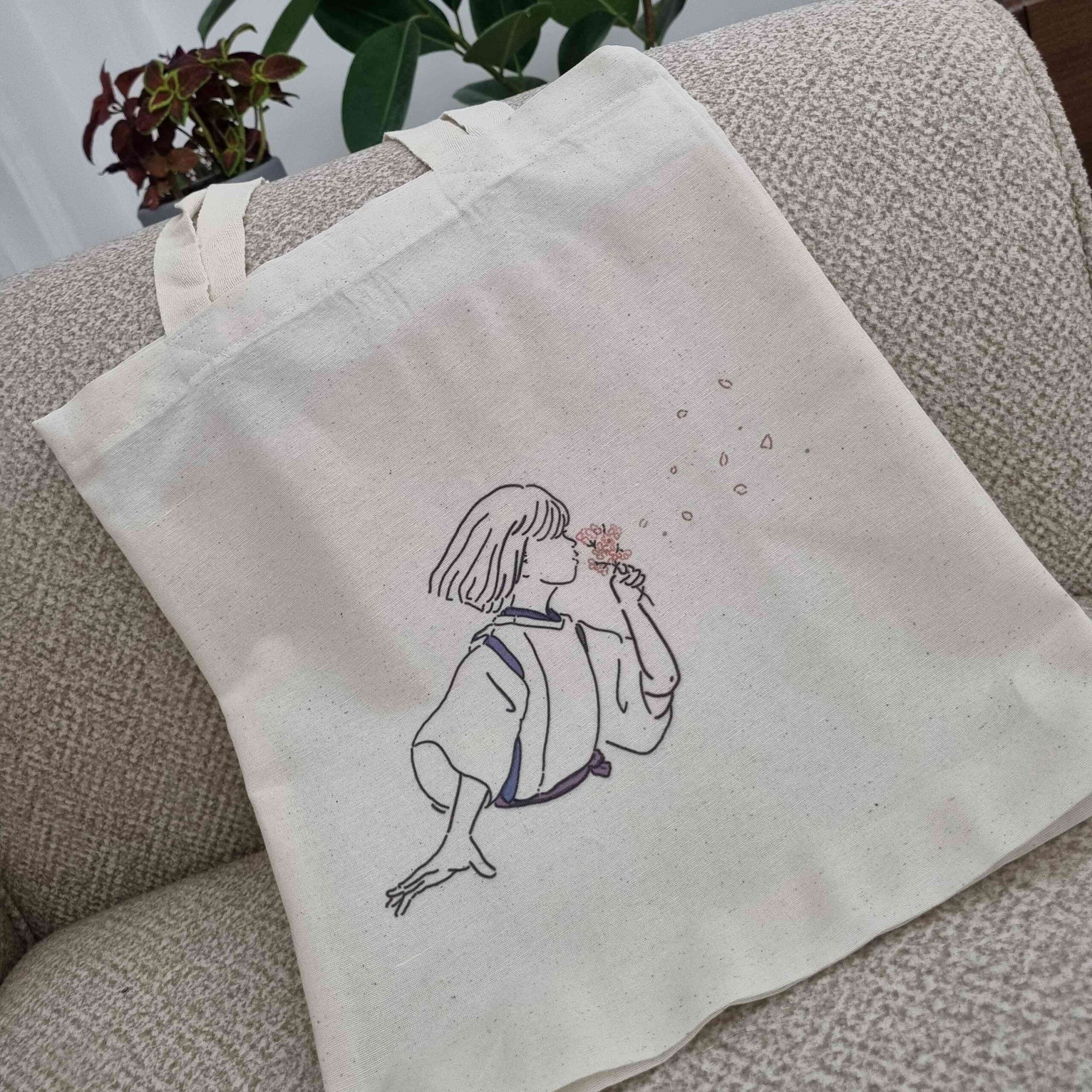 Sac Cabas Réutilisable en Toile Beige Crème