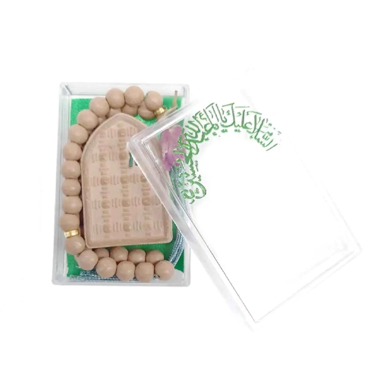 Ensemble de Prière Islamique avec Turbah, Cravate de Prière et Tasbih