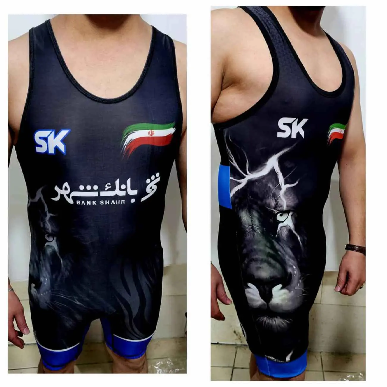 Justaucorps de Lutte Iranienne pour Homme – Style Sans Manches, Coupe de Classe Mondiale