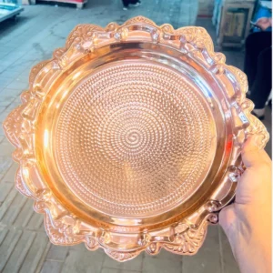Artisan Hammered Copper Serving Tray – Traditional Craftsmanship Meets Modern Elegance