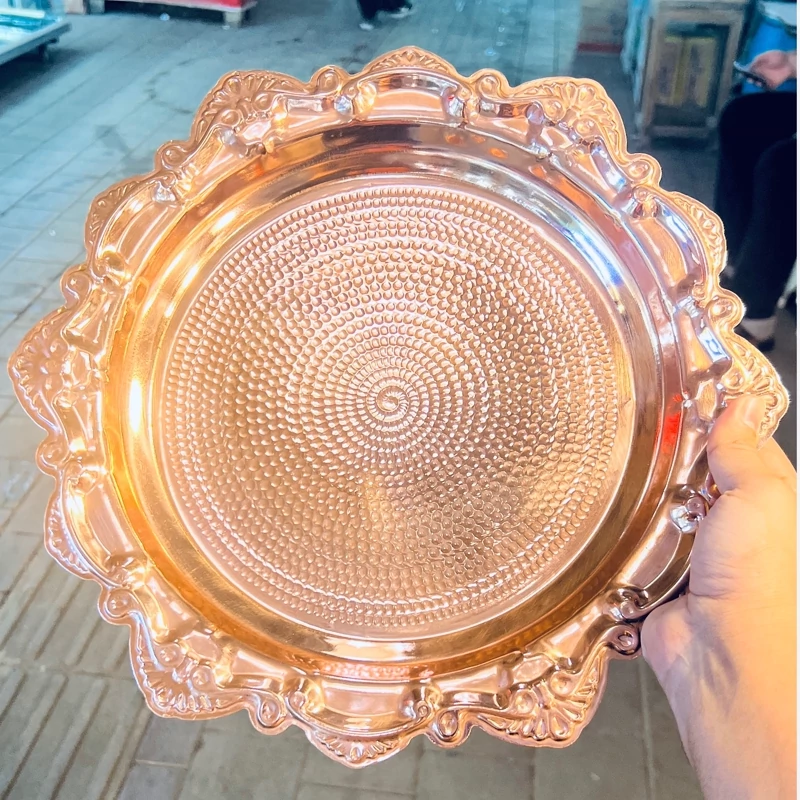 Artisan Hammered Copper Serving Tray – Traditional Craftsmanship Meets Modern Elegance