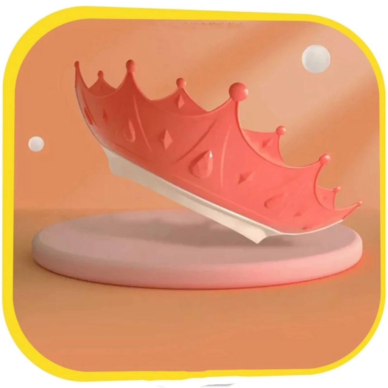 Bonnet de bain pour bébé avec design couronne mignonne – En silicone