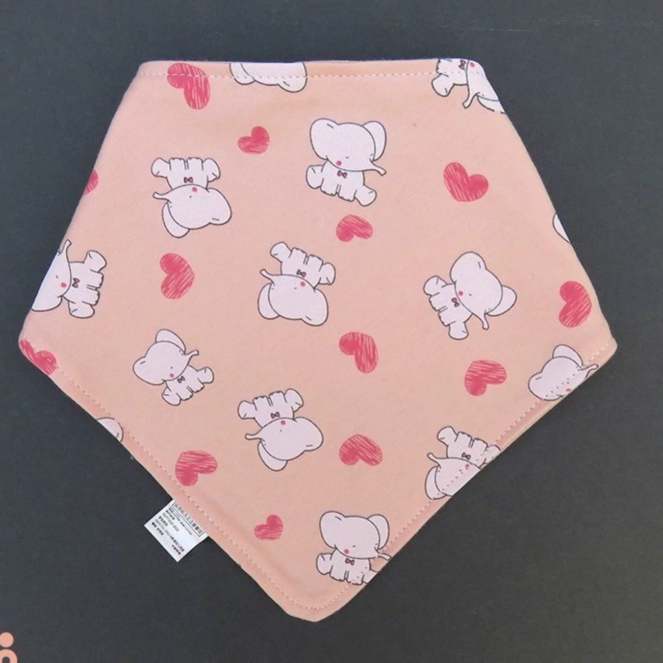 Bavoir bandana pour bébé et tout-petit avec motif éléphant en coton