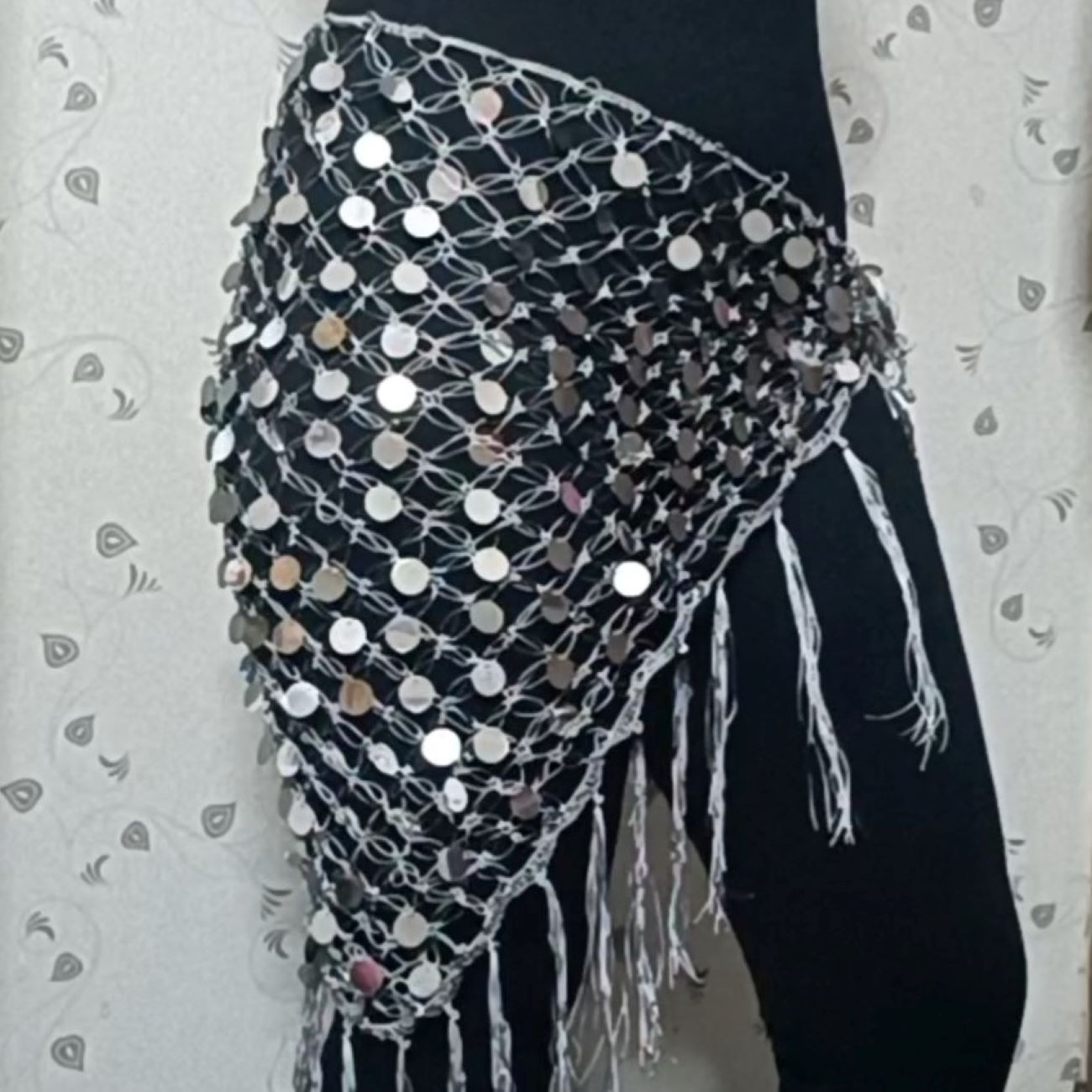Belly Dance Hip Scarf with Coin for Women – Suitable for Costume and Practice Wear