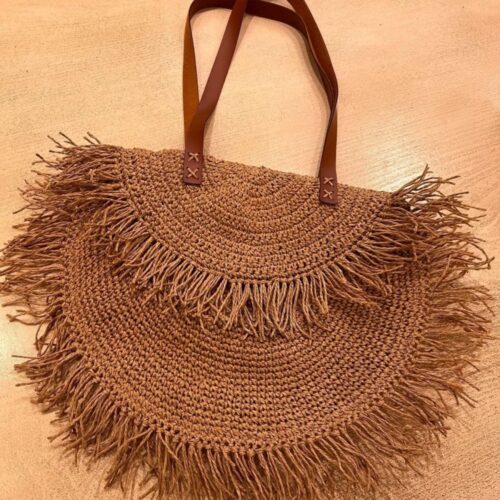 Sac crocheté en raphia style bohème chic – Léger pour la plage et les sorties en ville