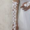 Gants de mariée avec motif de fleurs – Parfaits pour le mariage et la réception