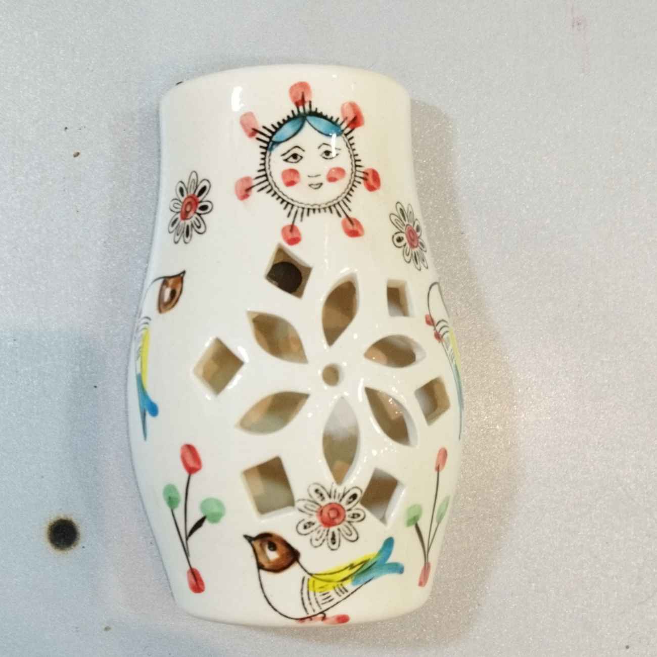 Jardinière murale en céramique à treillis - Idées pour transformer votre espace avec un design d'oiseau et de fleurs (5x)