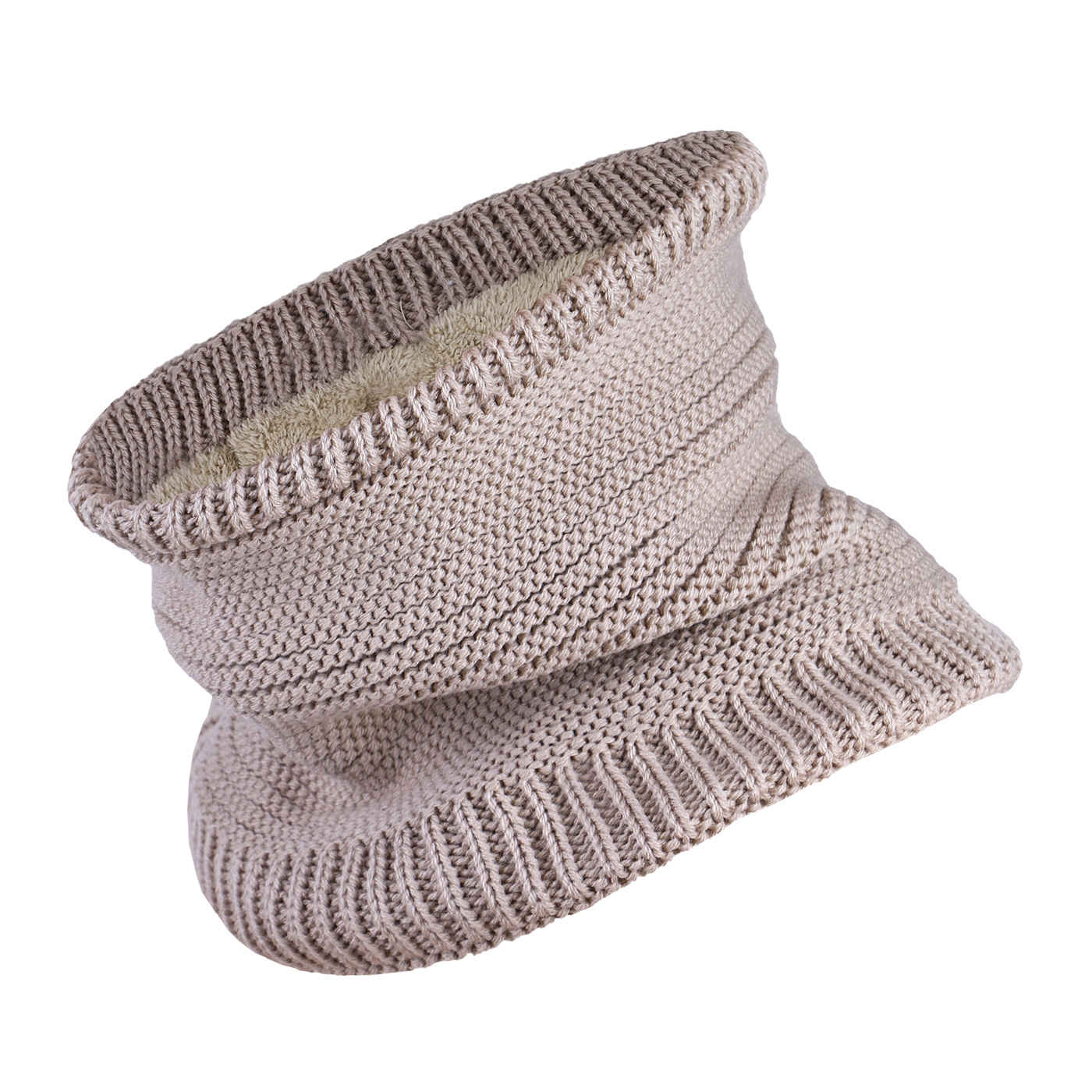 Col écharpe en grosse maille – Doux et élégant, idéal pour l’hiver en couleur crème