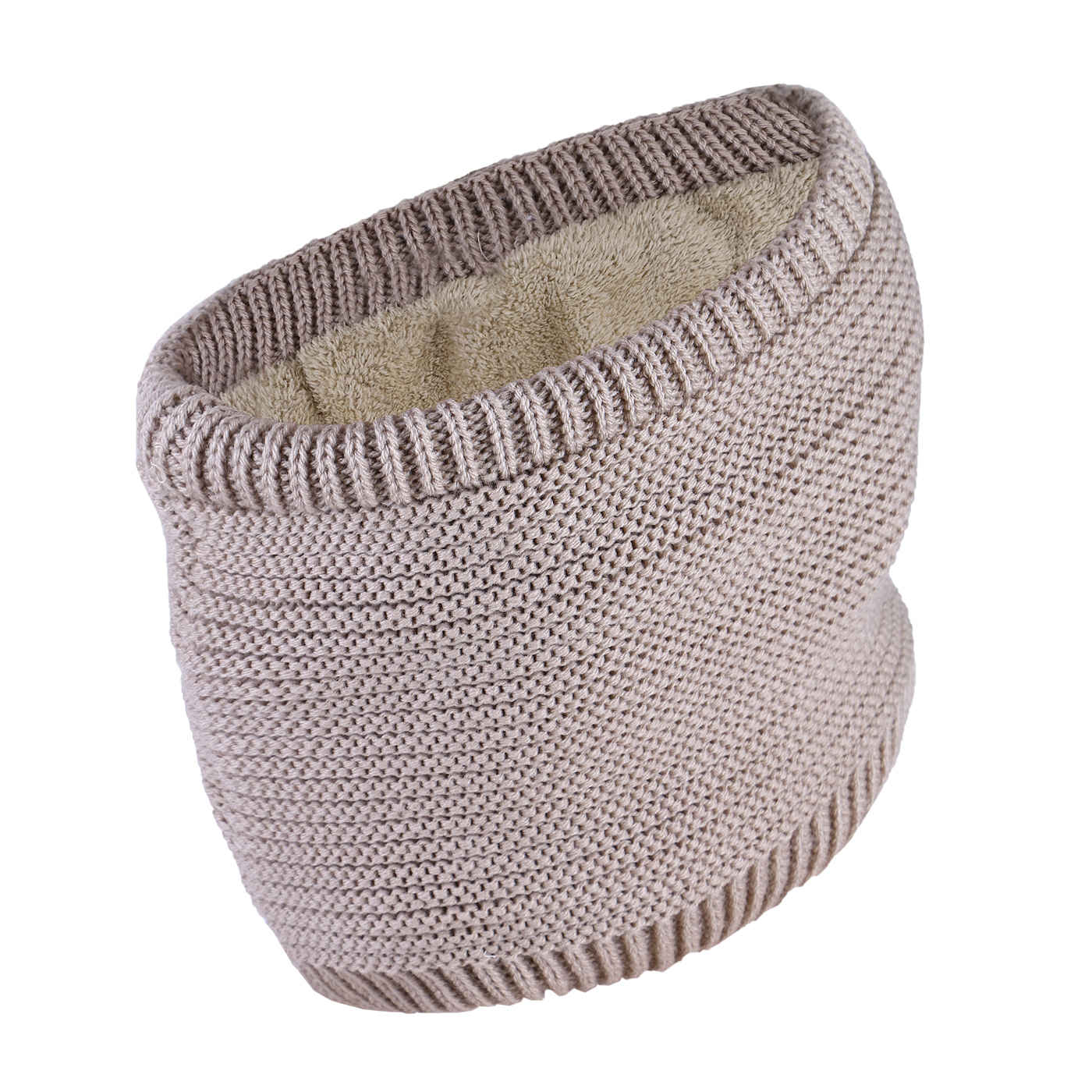 Col écharpe en grosse maille – Doux et élégant, idéal pour l’hiver en couleur crème