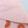 Bavoir et foulard en coton pour bébé et tout-petit — Motif rose et orange