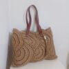 Élégant sac à main en raphia tissé à la main – Confectionné avec du fil en papier doux