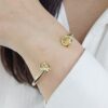 Bracelet Élégant Style Nœud – Finition Non Décolorante & Hypoallergénique, Usage Quotidien en Doré
