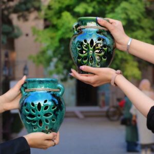 Jardinière murale de style ferme – Pour sublimer votre espace avec un design géométrique vert (2 pièces)
