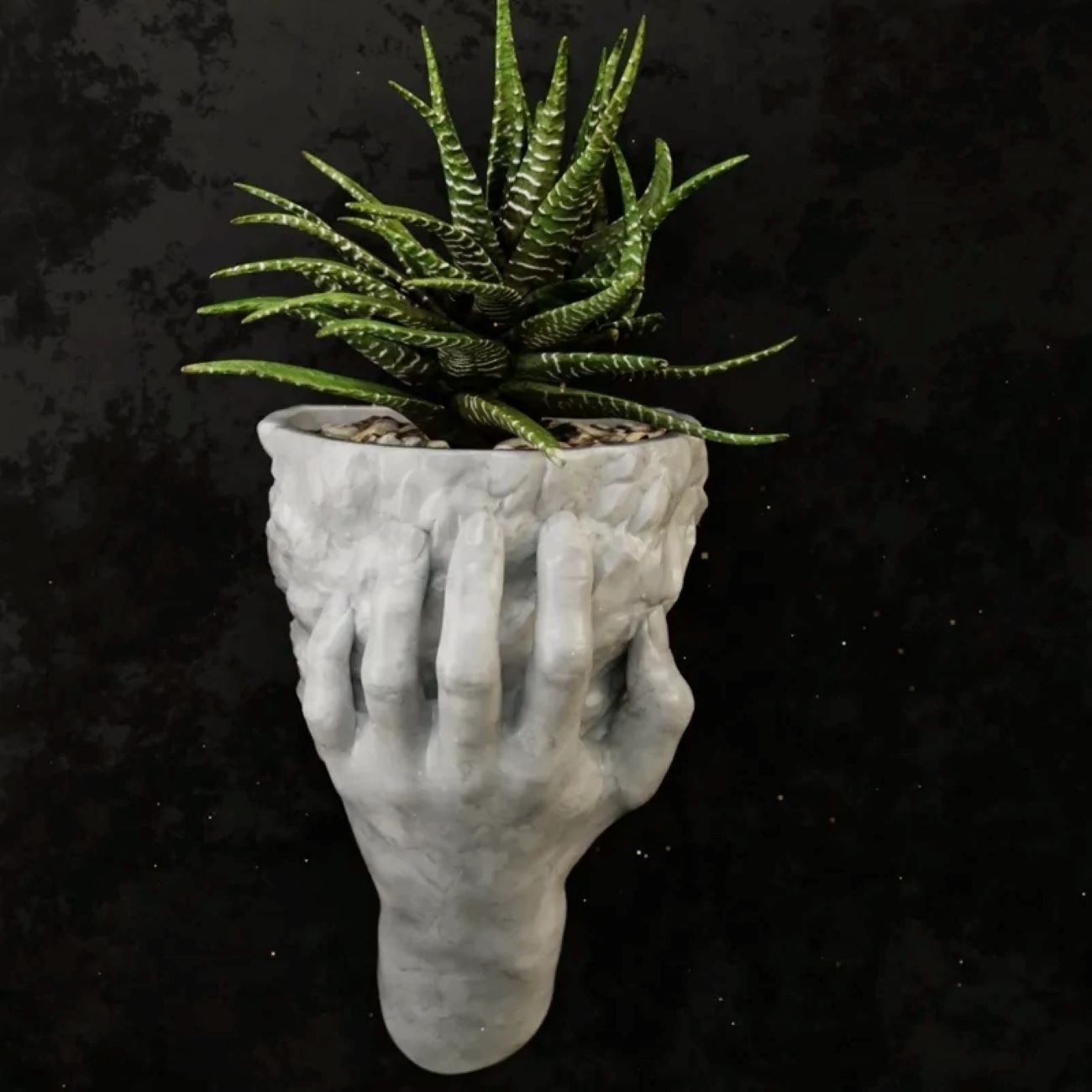 Jardinière murale en forme de main – Décoration artistique pour espaces élégants