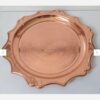Hand-Hammered Large Copper Serving Tray – Perfect for Hosting Guests or Decorative Displays