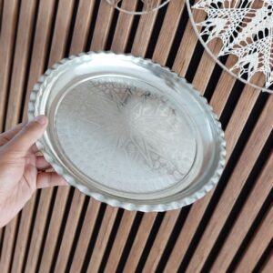 Assiette de dîner en cuivre fait main – Assiette persane traditionnelle pour un service élégant