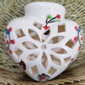 Vase mural en céramique fait main – Accent décoratif artistique pour la maison