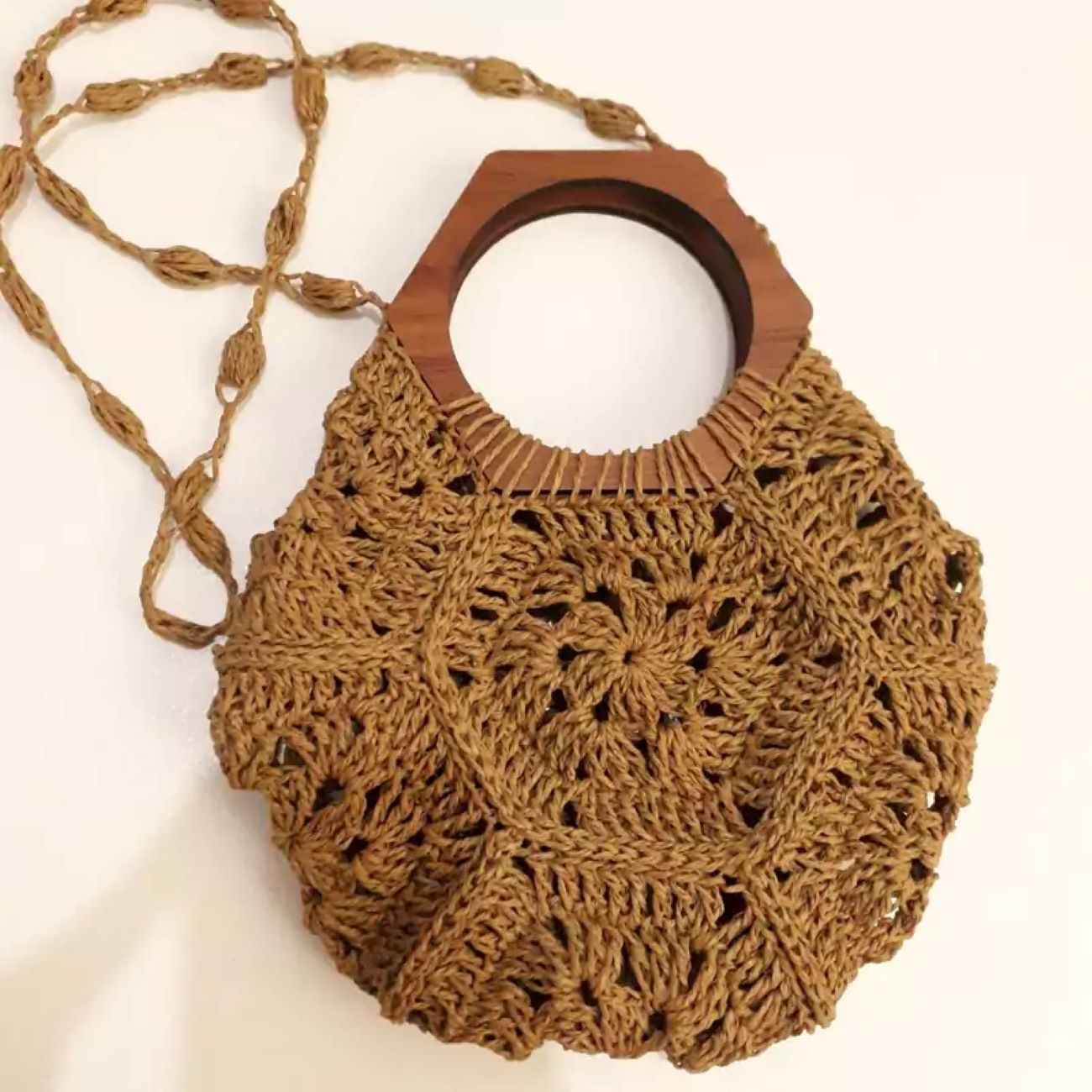 Sac fourre-tout en crochet de raphia fait main – Léger, durable et naturellement beau