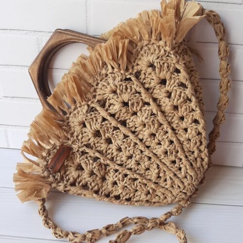 Sac en forme d'éventail tressé à la main en raffia, parfait pour l'été, les voyages et les séances photo