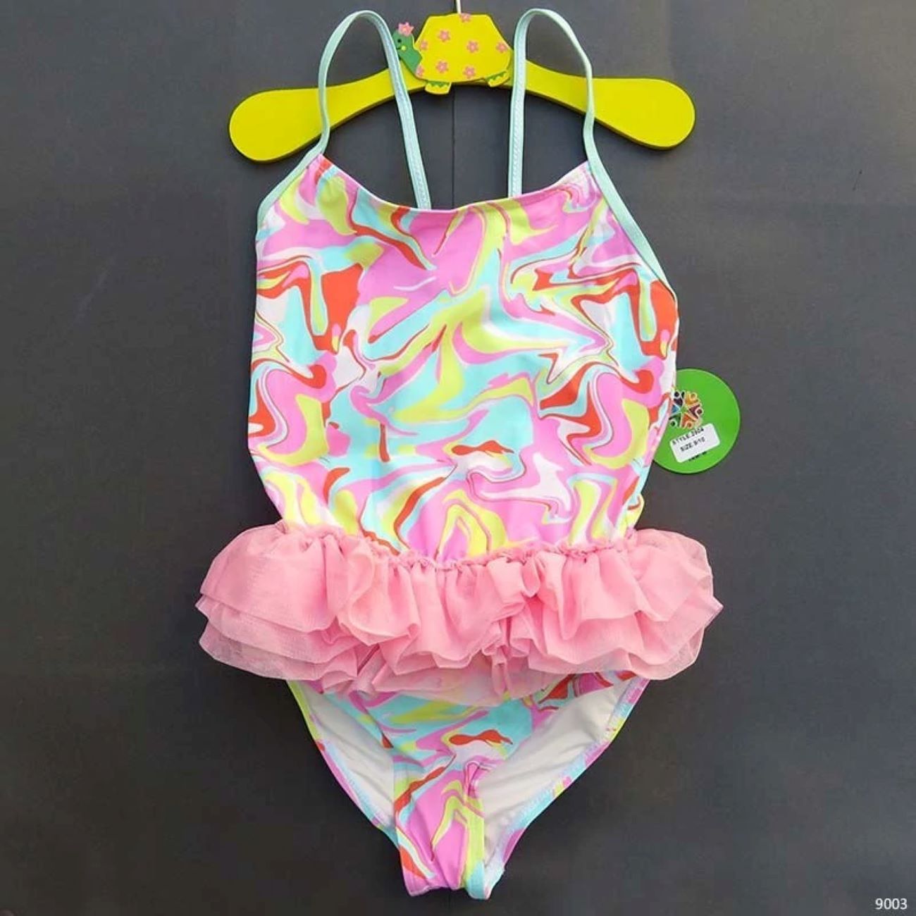 Maillot de bain enfant – Tissu extensible à deux couches avec bretelles réglables (9 à 12 ans)