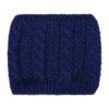 Écharpe col tricotée en anneau avec doublure en polaire et motif spiralé