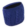 Écharpe col tricotée en anneau avec doublure en polaire et motif spiralé