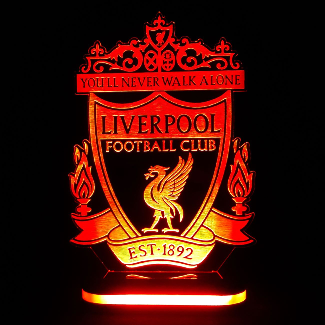Veilleuse avec logo de l'équipe de Liverpool