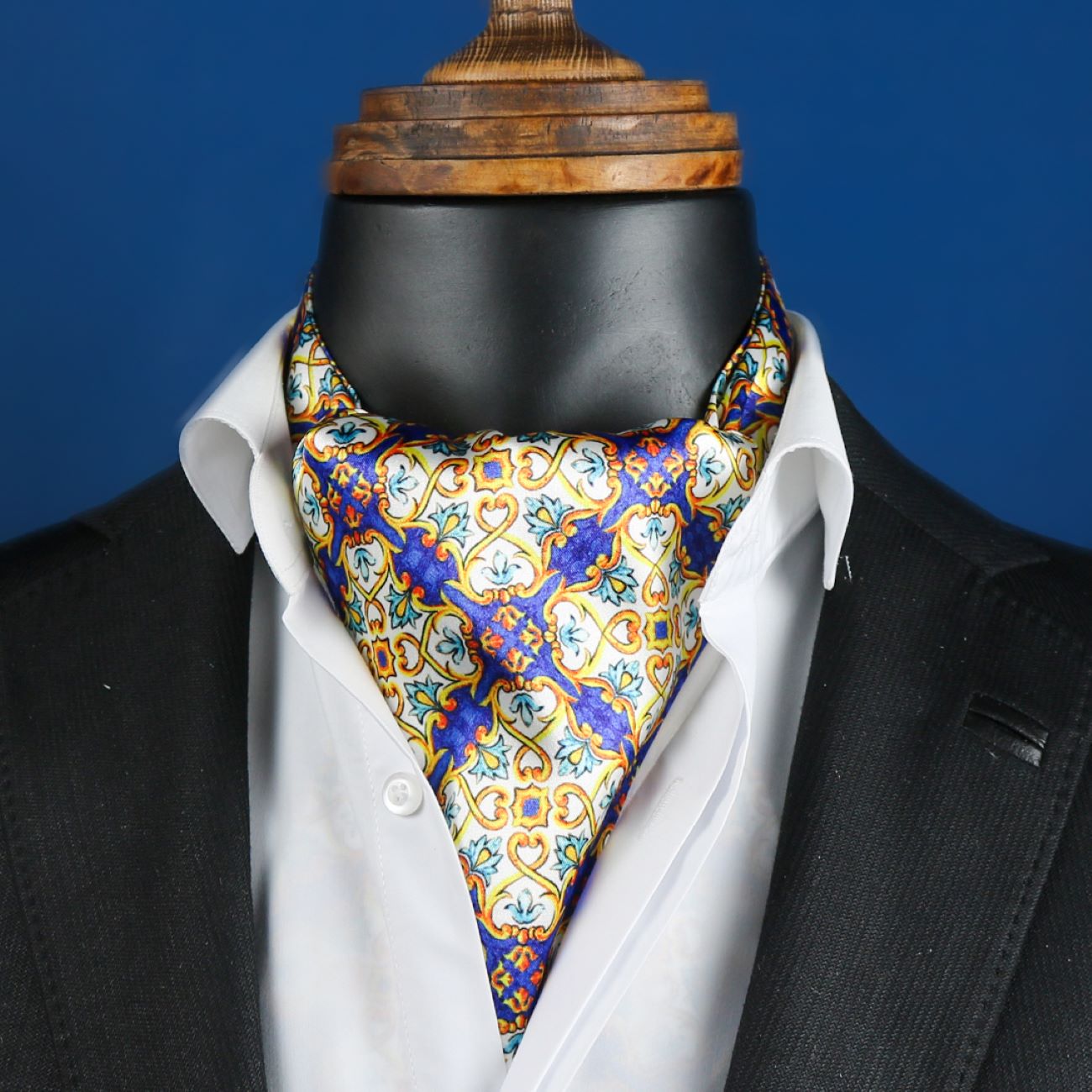 Ascot Tie | Stylish Geometric Pattern Neck Scarf for Formal & Casual Outfits