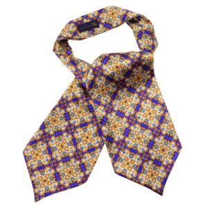 Cravate Ascot | Foulard de cou avec motif géométrique élégant pour tenues formelles et décontractées